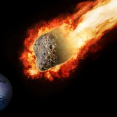 The asteroid flew past into the earth
