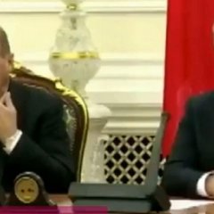 Erdogan fell asleep at a news conference with Petro Poroshenko