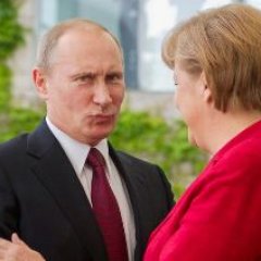 Putin no kiss Merkel Angel