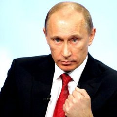 Putin with his fist