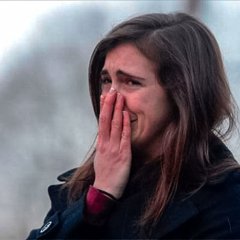 The girl is crying