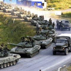 Column of Ukrainian machinery is eaten