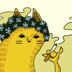 Котик курит
