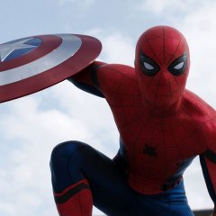 Spider-Man Holds the Captains Shield of America