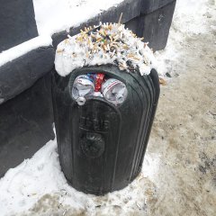 Глазастая мусорка