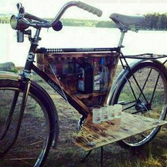 Велосипед с водкой