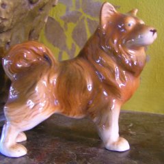 Occupied Japan Porcelain Chow Chow Dog