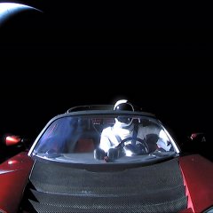 Илон Маск Tesla Roadster Хуй в Рот