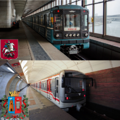 Метро 81-717 Москва и 81-71М Ростов-на-Дону 1 мая 2016 года