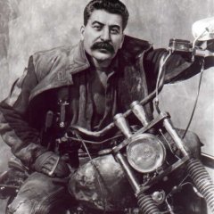 Сталин на мотоцикле