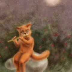 Кот флейтист