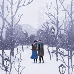 Вечерний снег