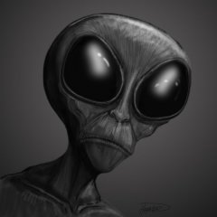 Большие глаза инопланетянина