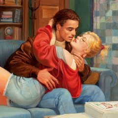 В очках