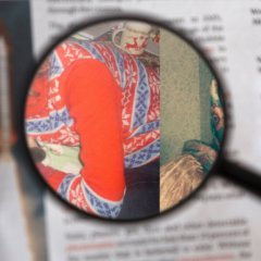 Кусочек фрагмента увидел сыщик в лупу
