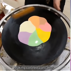 Making colored pancakes