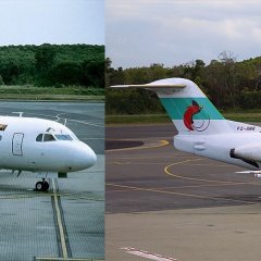 Air Niugini Fokker F28-4000 P2-ANI and P2-ANR