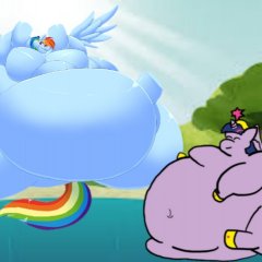 Big Blobby Rainbow Dash and Fat Twilight Sparkle