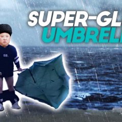 Kim Jong Un super-glued umbrella