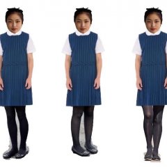 Korean girl in school uniform