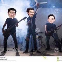 Ochirbat Bagabandi Elbegdorj in a band