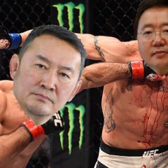 Battulga and Elbegdorj boxing