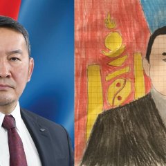 Battulga photo vs drawing