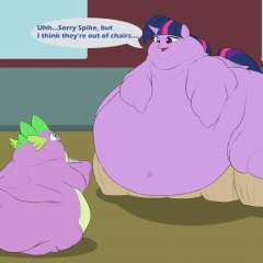 Fat Spike and Fat Twilight Sparkle