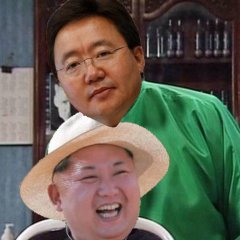 Kim Jong Un and Tsakhiagiin Elbegdorj in Mr Bean