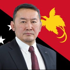 Battulga Papua New Guinea flag