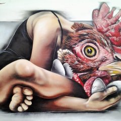 Женщина курица