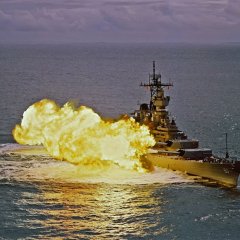 USS Missouri BB-63 - Broadside