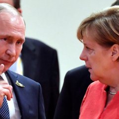 Путин и Меркель