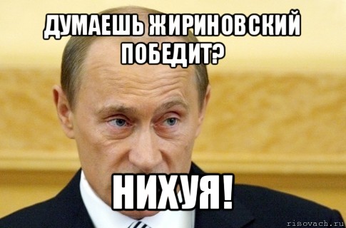 думаешь жириновский победит? нихуя!, Мем путин