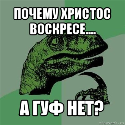 почему христос воскресе.... а гуф нет?, Мем Филосораптор