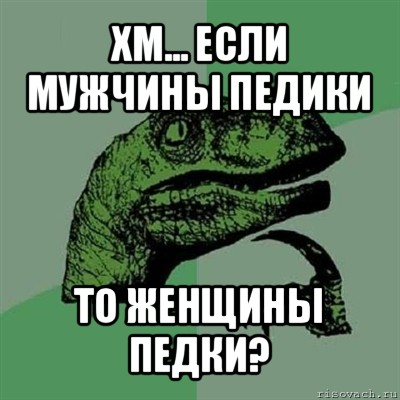 хм... если мужчины педики то женщины педки?, Мем Филосораптор