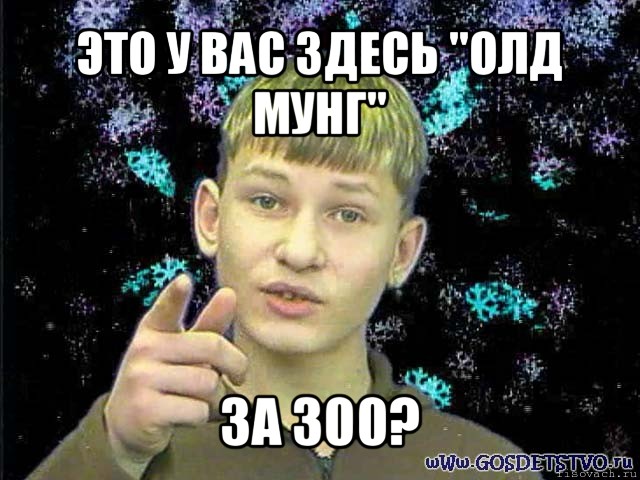 это у вас здесь "олд мунг" за 300?, Мем Стекловата Новый год