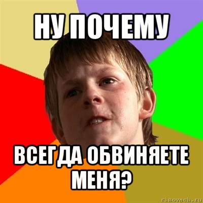 ну почему всегда обвиняете меня?