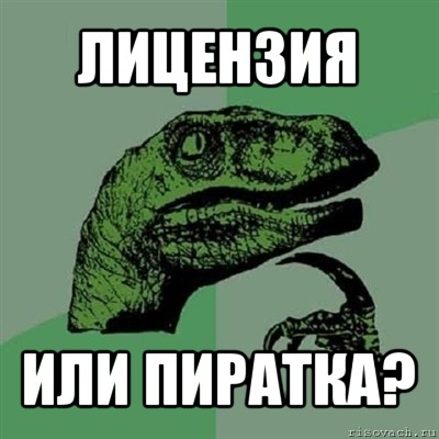 лицензия или пиратка?