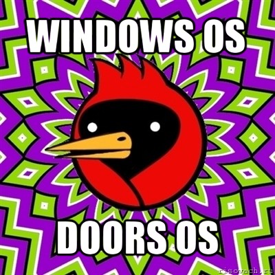 windows os doors os, Мем Омская птица