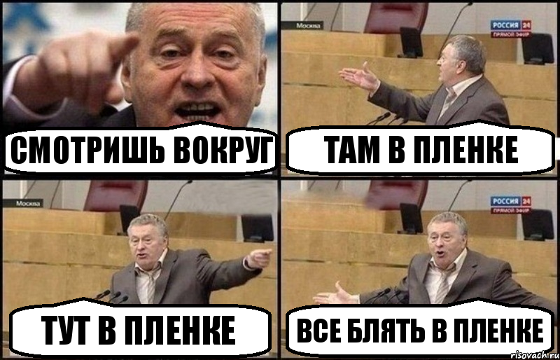 Смотришь вокруг Там в пленке Тут в пленке Все блять в пленке, Комикс Жириновский