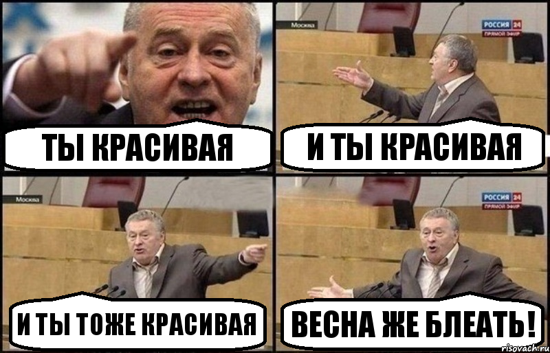 Ты красивая и ты красивая и ты тоже красивая Весна же блеать!, Комикс Жириновский