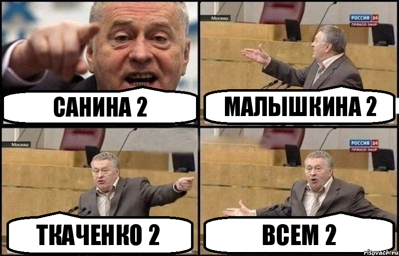 Санина 2 Малышкина 2 Ткаченко 2 Всем 2, Комикс Жириновский