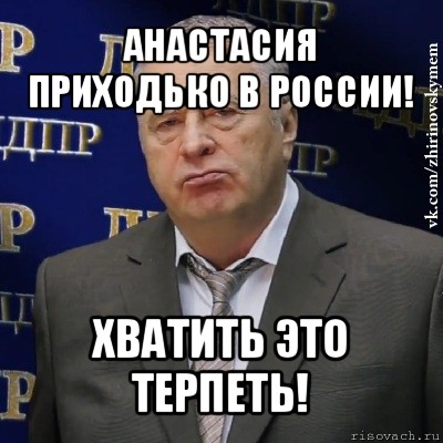 анастасия приходько в россии! хватить это терпеть!, Мем Хватит это терпеть (Жириновский)