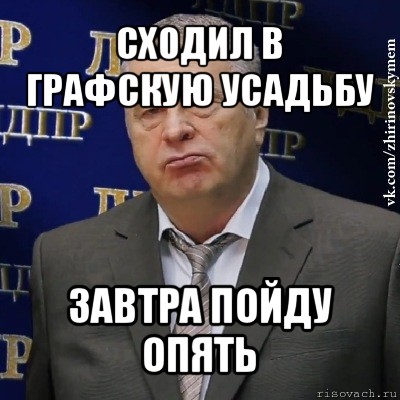 сходил в графскую усадьбу завтра пойду опять, Мем Хватит это терпеть (Жириновский)