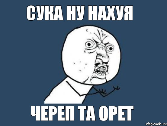 сука ну нахуя череп та орет, Мем Ну почему