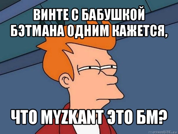 винте с бабушкой бэтмана одним кажется, что myzkant это бм?, Мем  Фрай (мне кажется или)