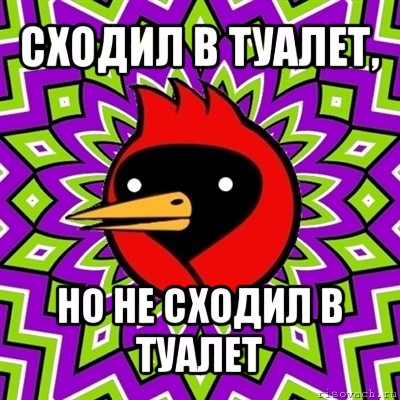 сходил в туалет, но не сходил в туалет, Мем Омская птица