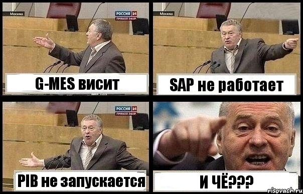 G-MES висит SAP не работает PIB не запускается И ЧЁ???