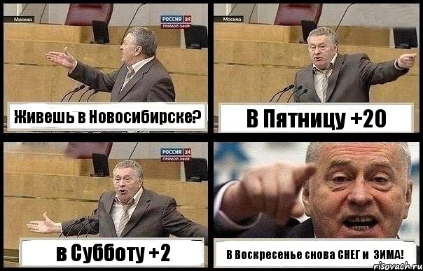 Живешь в Новосибирске? В Пятницу +20 в Субботу +2 В Воскресенье снова СНЕГ и ЗИМА!